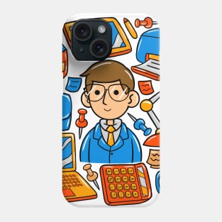 Businessman Kawaii Doodle Phone Case