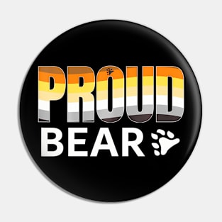 Proud LGBT Bear Hairy Gay Men LGBT Bear Pride Flag Pin