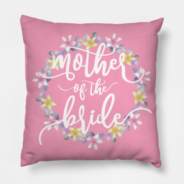 Elegant Mother of the Bride Wedding Calligraphy Pillow by Jasmine Anderson