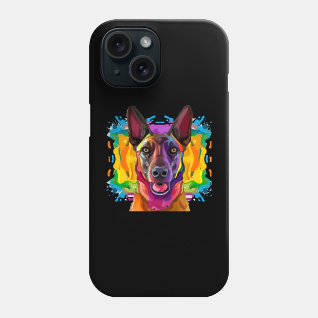 Dutch Shepherd Colorful Artwork Phone Case by Furrban