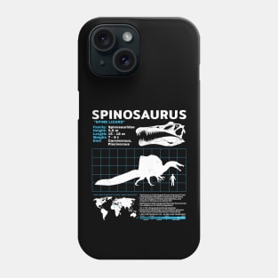 Spinosaurus Fact Sheet Phone Case