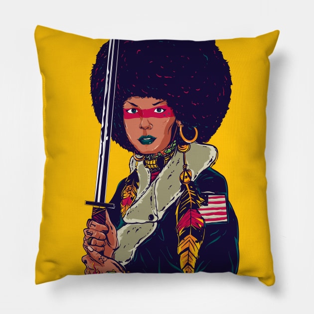 Fierce Sword Slaying Queen Pillow by machmigo