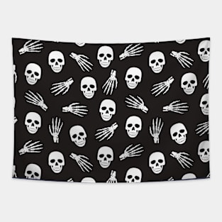 Skull and Hand Halloween Pattern Tapestry