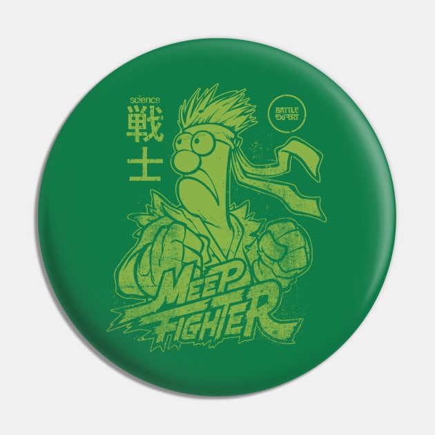 Beaker Meep Japanese Style Green Pin by Botak Solid Art