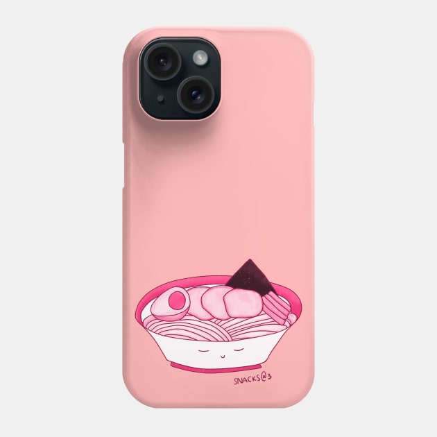 Ramen in PINK Phone Case by Snacks At 3