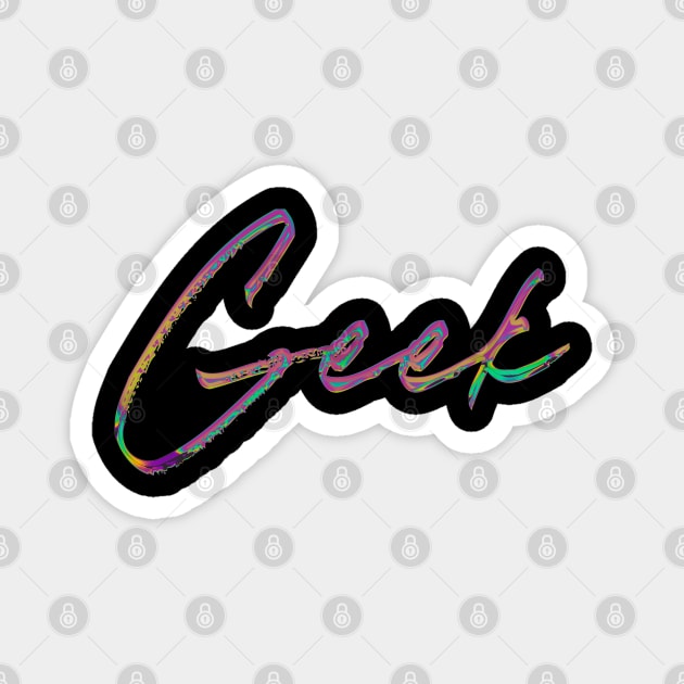 Geek -- Retro 90s Style Minimal Design Magnet by DankFutura