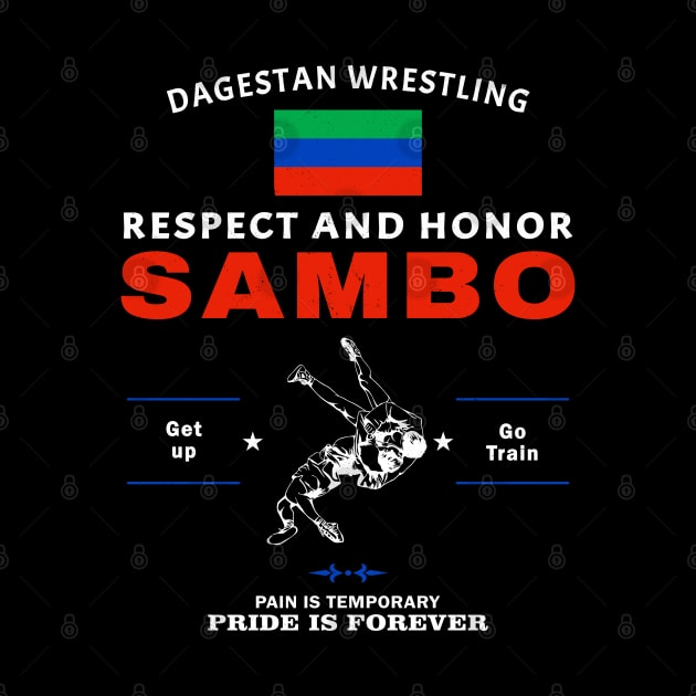 Sambo Dagestan Wrestling by NicGrayTees