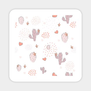 Pink Cactus Magnet