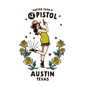 Funny Retro Western Austin, Texas Cowgirl T-Shirt