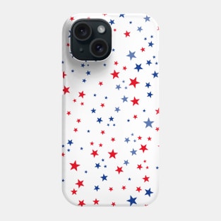 Red and blue stars USA flag design pattern Phone Case