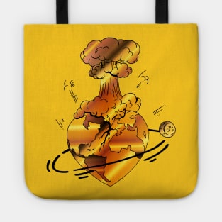 Gold Atomic Heart Tote