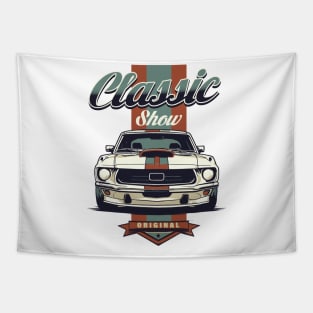 Classic Sports Car Design Tapestry