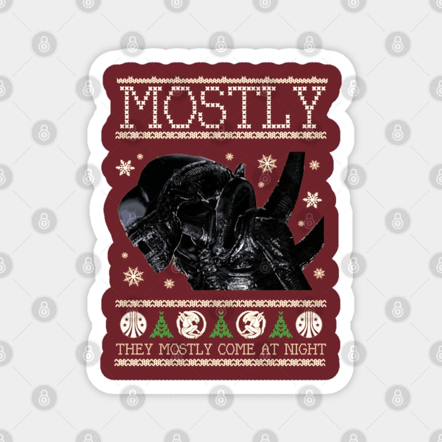 Aliens Christmas Magnet by Angel arts