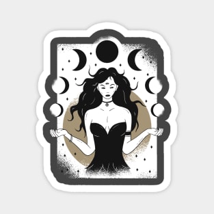 Lunar Goddess Illustration Magnet