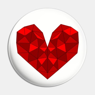 Crystal heart. Pin