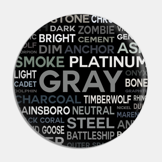 Word Cloud - Shades of Gray (Black Background) Pin by inotyler