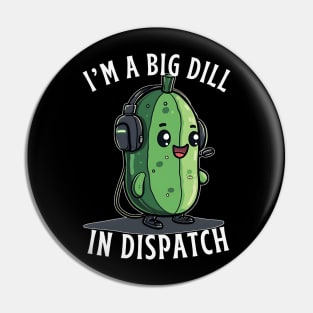 Funny Dispatcher Pun Gift for 911 Thin Gold Line First Responder Telecommunicators Pin