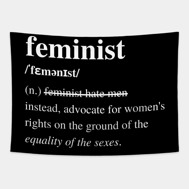 Badass Feminist - F for feminist Tapestry by Feminist Vibes