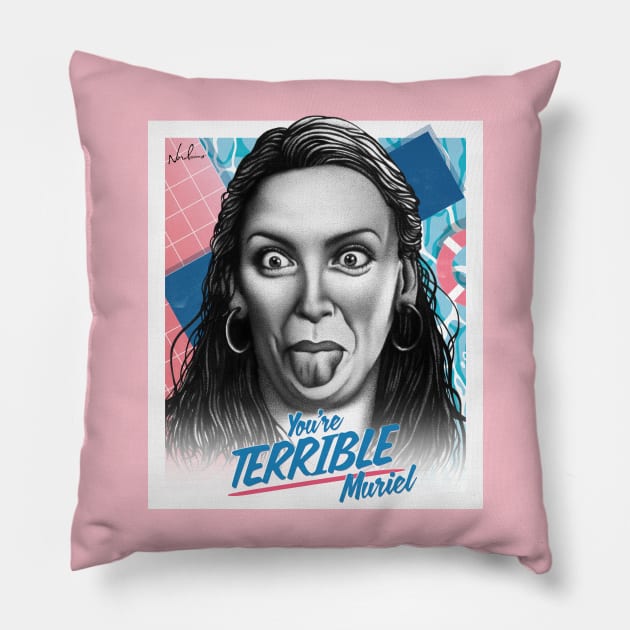 You're Terrible, Muriel! Pillow by nordacious