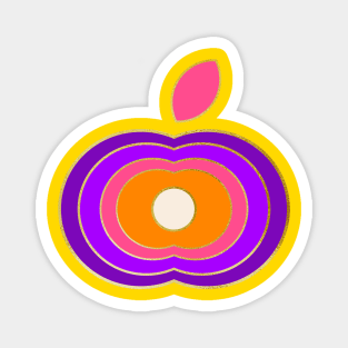 Groovy retro apple Magnet