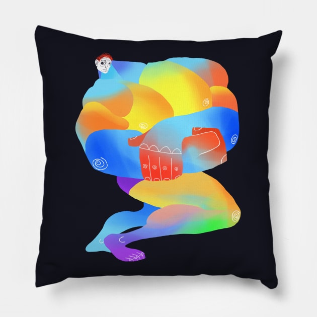 The Art of Bodybuilding Pillow by Tosik-Art