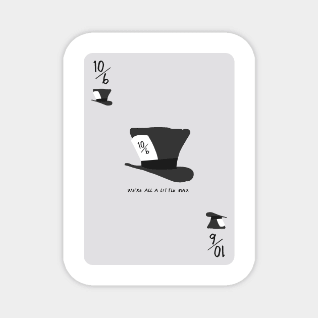 Mad Hatter Playing Card Magnet by Native Creative