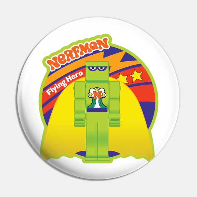 Nerfman Flying Hero Pin by Chewbaccadoll