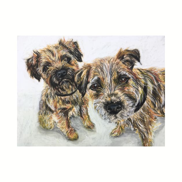 Border Terriers by Merlinsmates