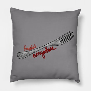 Forks are Everywhere [Clean] Pillow