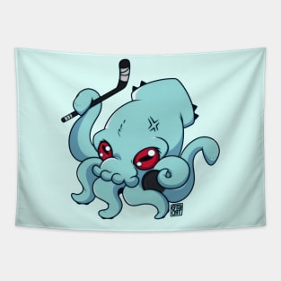 Chibi Kraken Hockey Tapestry