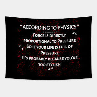 Newton's Laws Jokes Tapestry