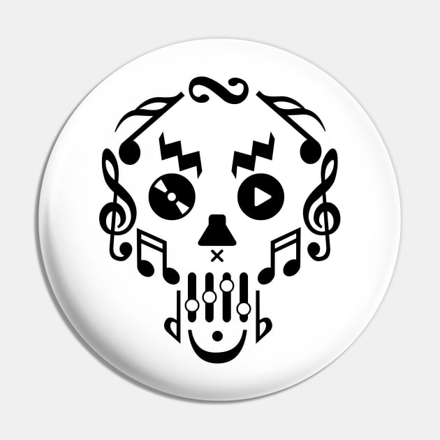 Face The Music Face Pin by RobotGhost