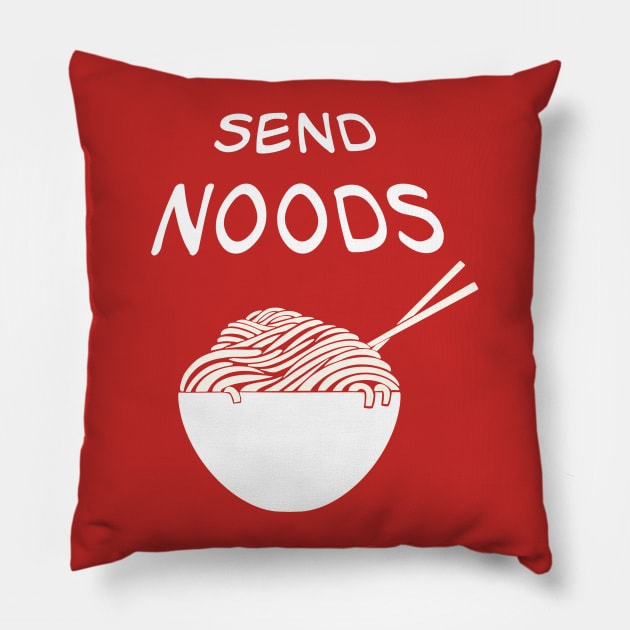 Send Noods Pillow by WeFlaps Comics Merch