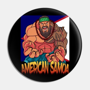 American Samoa Samoan Flag Polynesian Warrior Pride Pin