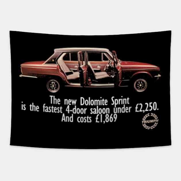 TRIUMPH DOLOMITE SPRINT - advert Tapestry by Throwback Motors