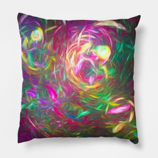 Rainbow Fractal Pillow