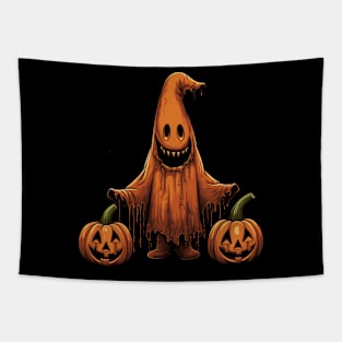 Halloween: Duch, Dynie i Jack-o-Lantern” Tapestry