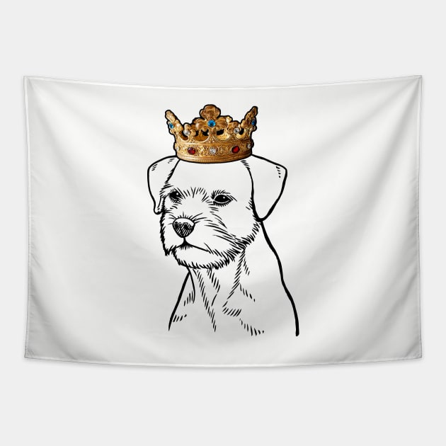 Border Terrier Dog King Queen Wearing Crown Tapestry by millersye