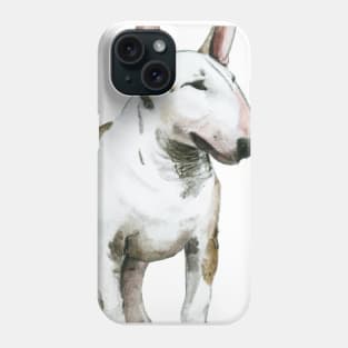 Miniature Bull Terrier Watercolor - Dog Lovers Phone Case
