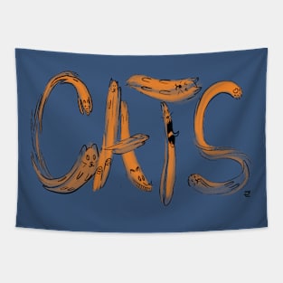 Cat Clouds Tapestry