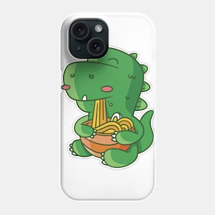 t-rex-dinosaur-eating-ramen Phone Case