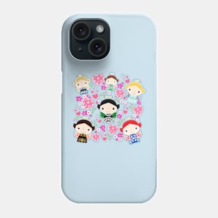 Guardian Angels of Love_Blue Background Phone Case