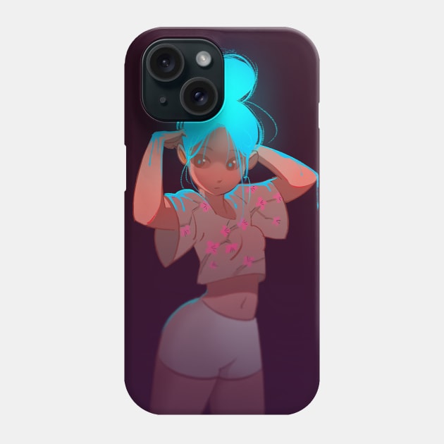 Blue Glow Phone Case by philtomato