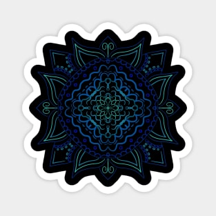 Flower Turtle Mandala Magnet