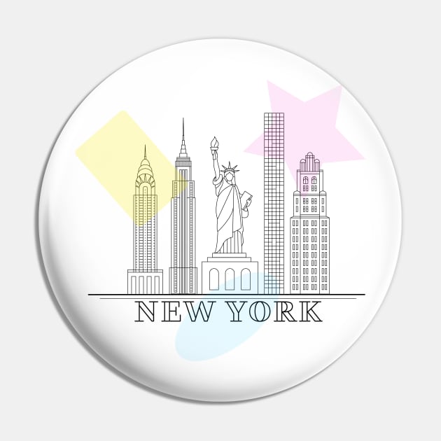 New York Fashionable Pin by Rhythm