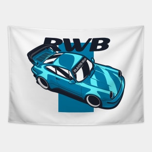 Blue 911 by RWB Tuner Tapestry