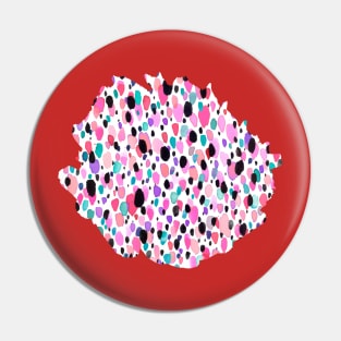 Speckled Lightheart Texture Pink Pin