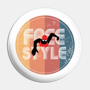 Retro Freestylin Womens Swimming 1 Pin