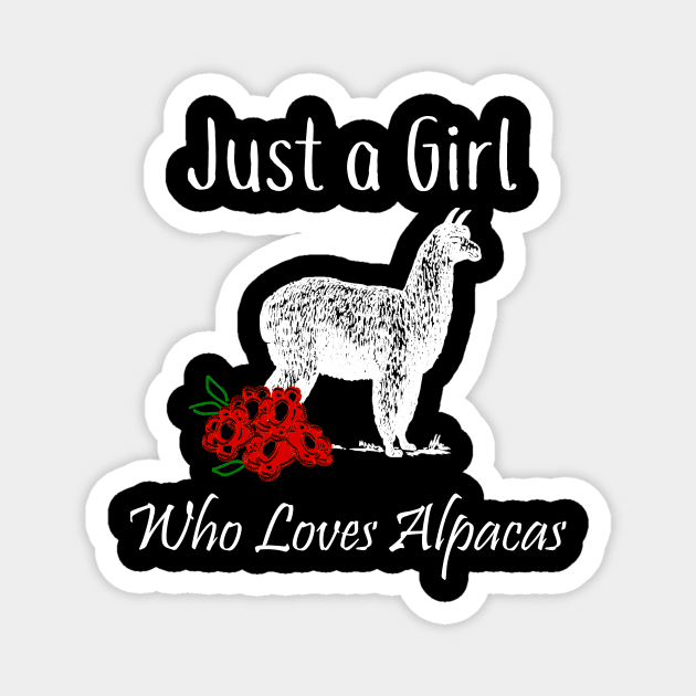 Just a Girl Who Loves Alpacas Magnet by DANPUBLIC