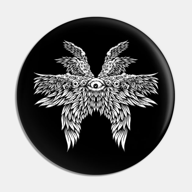 Divine Guardians: Biblically Accurate Seraphim - Fear Not Pin by Holymayo Tee